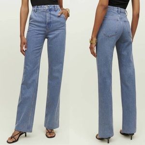 Reformation Brynn High Rise Wide Leg Trouser Jeans Size 26